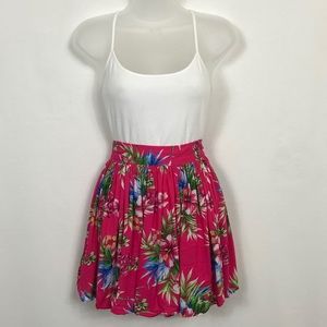 Forever 21 Floral Mini Skater Skirt